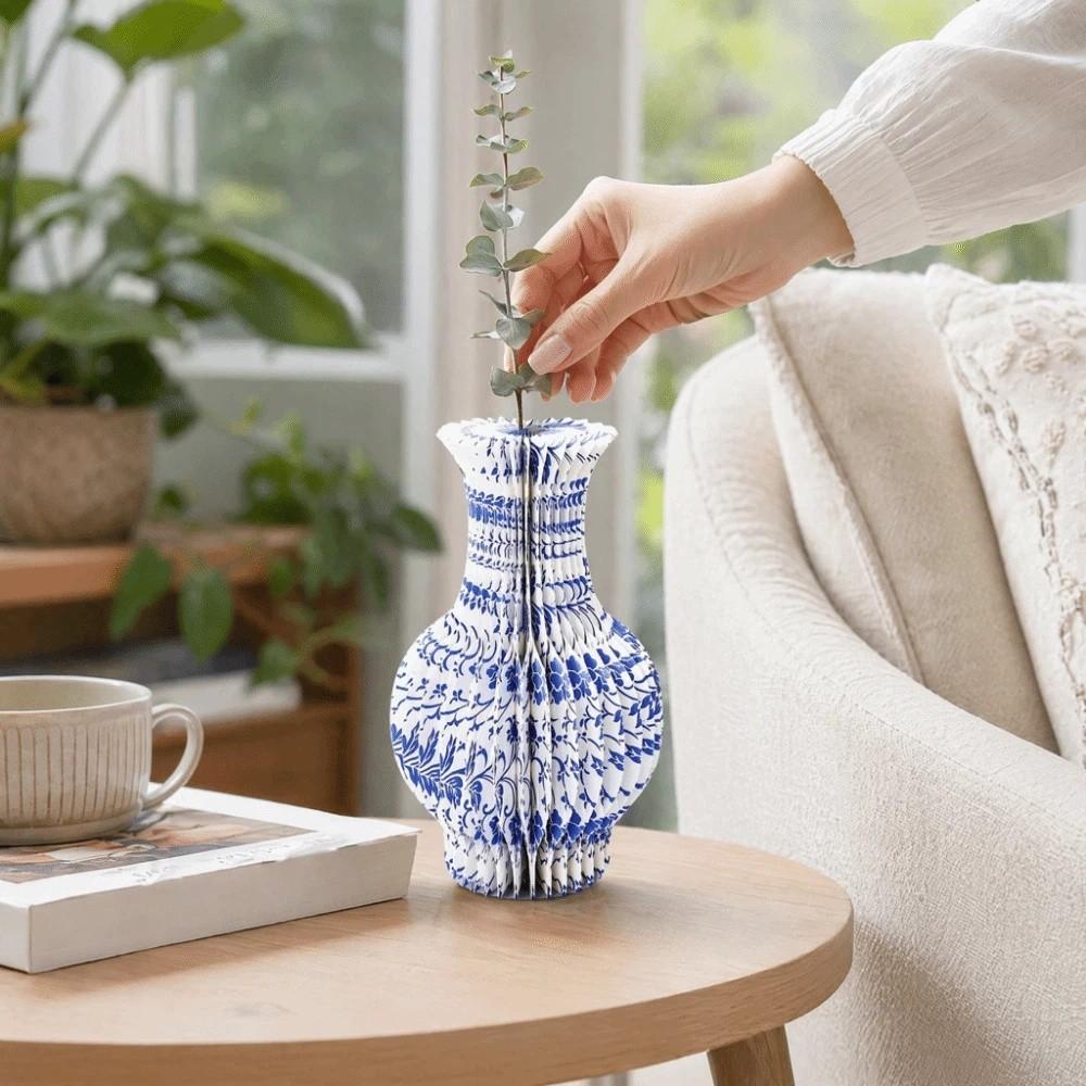 Handmade Honeycomb Paper Vase Decorative Tabletop Decor  Living Room