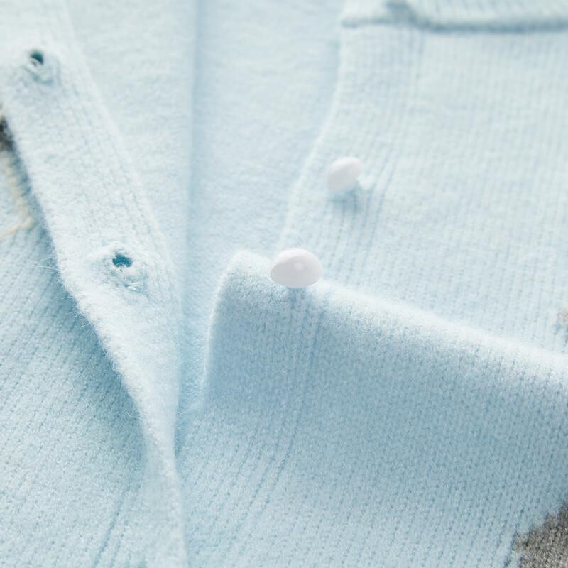 Женский короткий вязаный кардиган Semir с бантом и аргайлом, имитация двойки