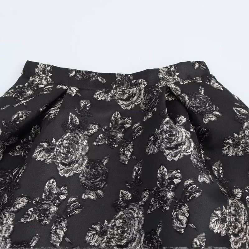 Kaslead New Arrival Women's Fashion Style Stylish Simple and Versatile Jacquard Texture Skirt