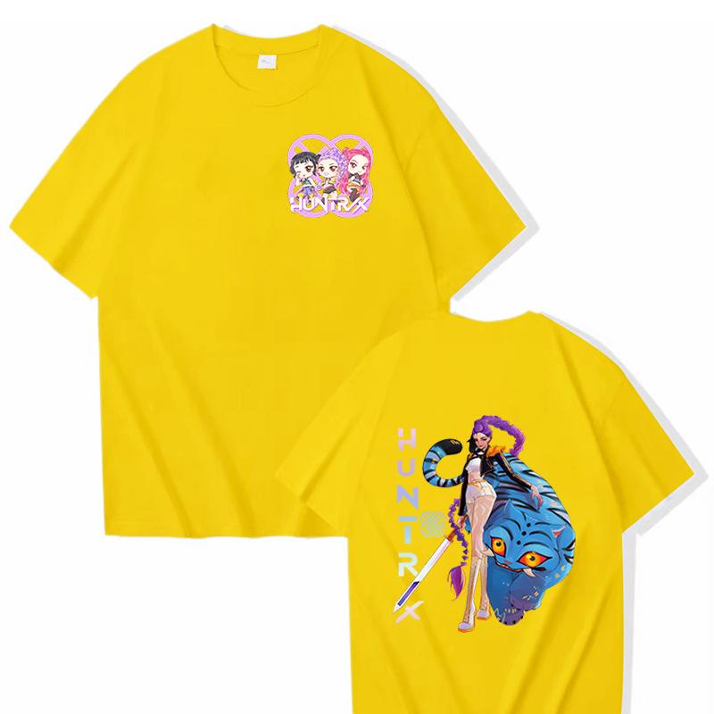 15 цветов K-Pop футболки «Истребители демонов» Футболка с демонической эмблемой для мужчин Y2K Забавная больших размеров одежда с коротким рукавом