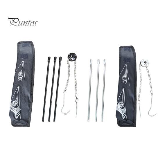 Кемпинговый штатив, набор подставок для приготовления пищи с регулируемой подвесной цепью, сверхмощный кронштейн для горшка из алюминиевого сплава с портативной сумкой для хранения, устойчивая к ржавчине подставка для