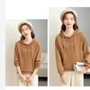 Hooded Sweater Women's Spring and Autumn Long-sleeved Blouse Temperament Loose and Thin Casual Jacket