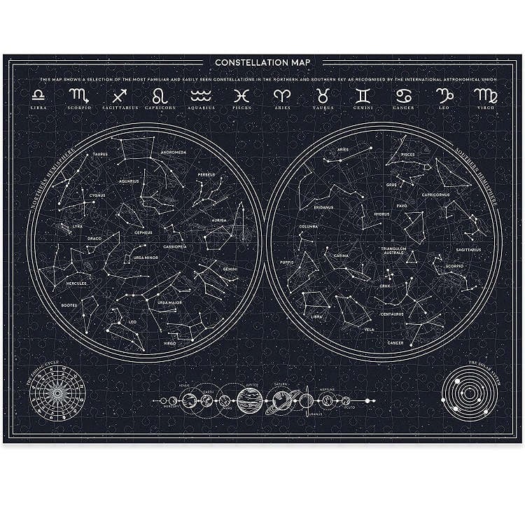 Świecące puzzle gwiezdnych konstelacji