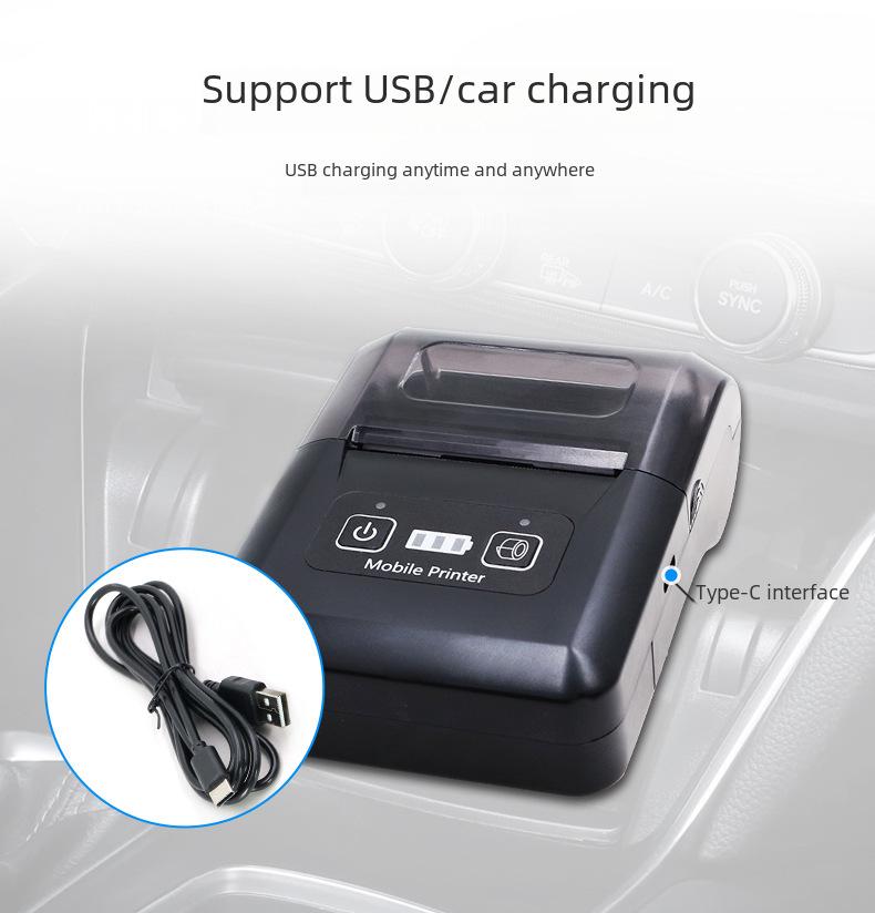 Портативный термопринтер для чеков Youku H20 шириной 58 мм с Bluetooth