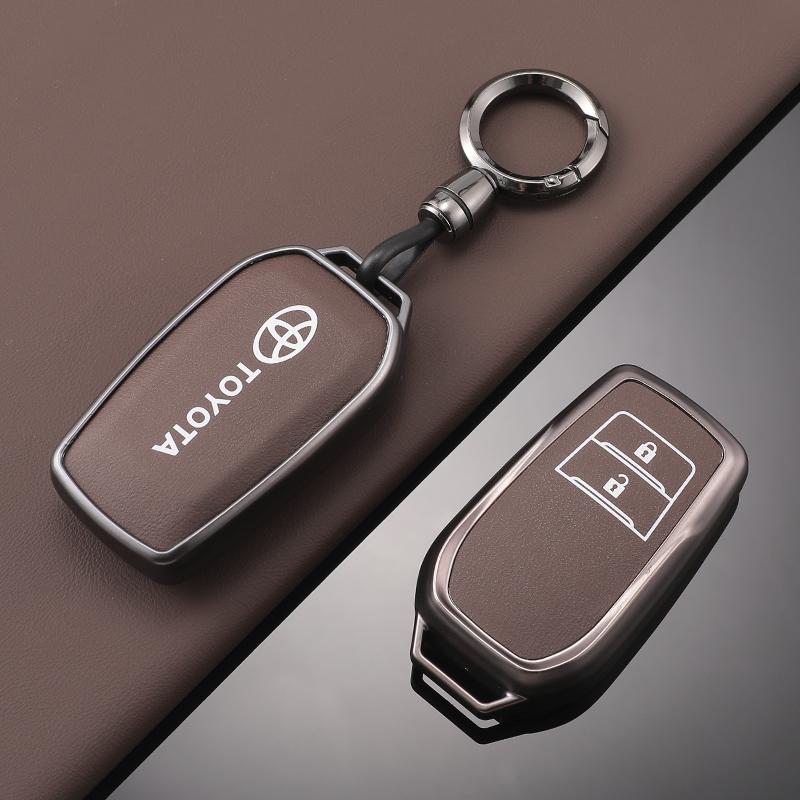 Кожаный чехол-брелок для автомобильного ключа для Toyota RAV4 Crown Hilux Fortuner Yaris Prius Corolla Camry Land Cruiser Avensis Verso Prado C