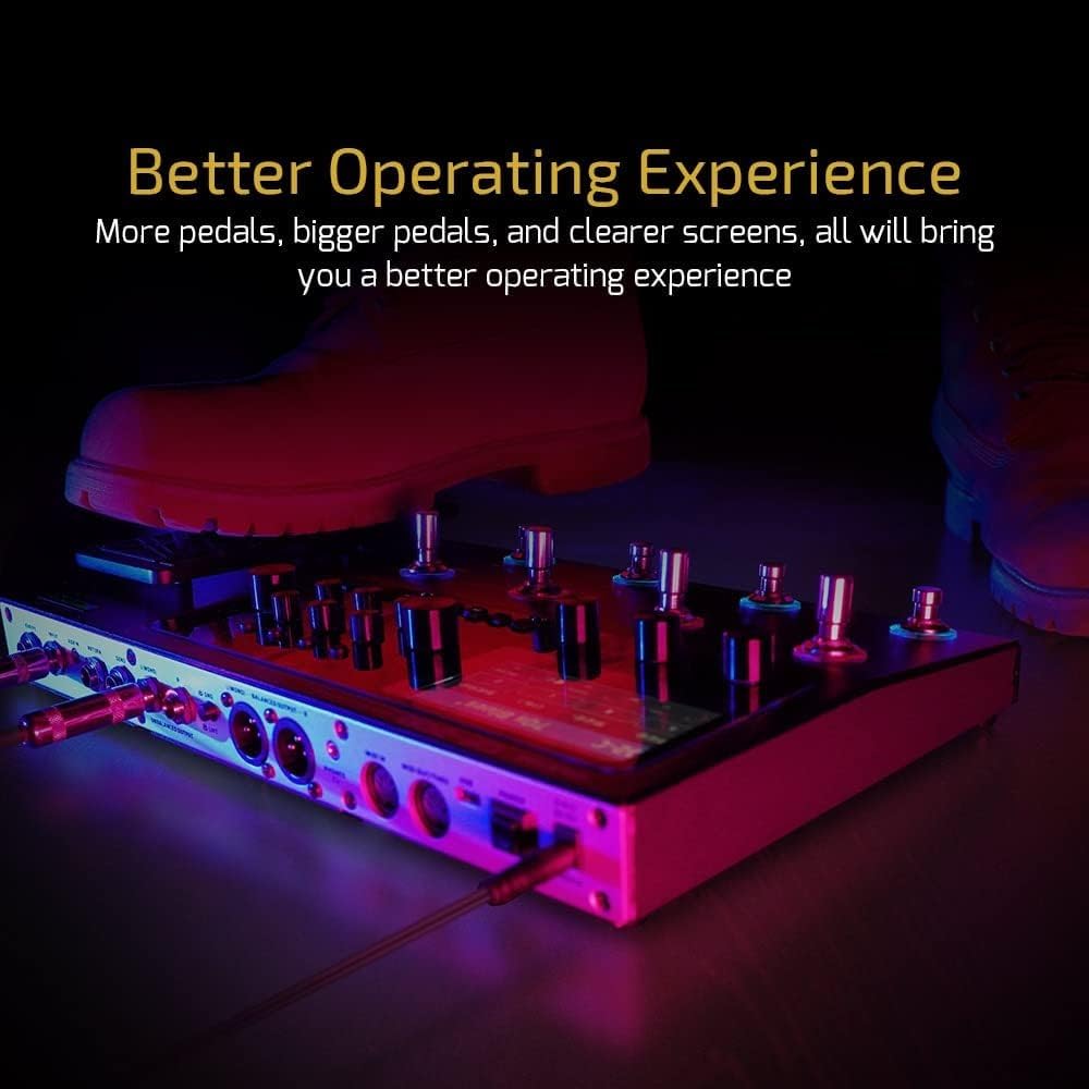 Valeton Pedal with Expression FX Amp IR Cabinet and USB Interface GP-200 Multi-Effects Pedal, Loop, MIDI, Modeling, Simulation, Stereo,