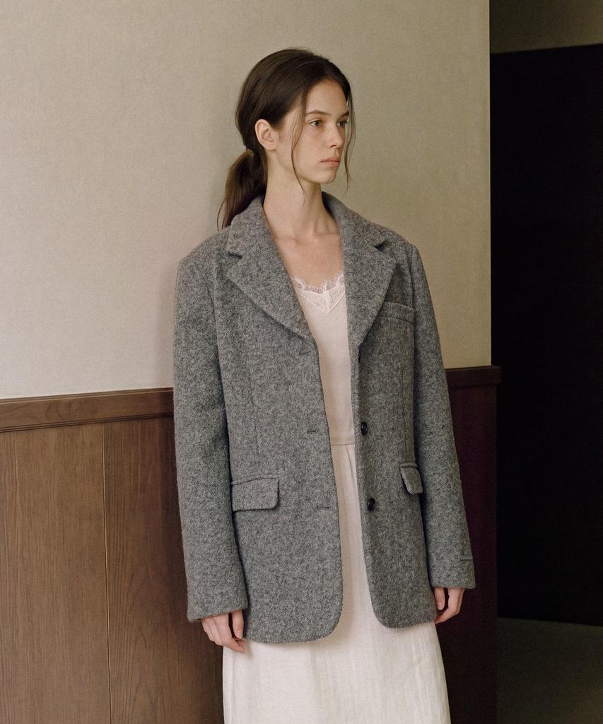 FOLNUA Laine Wool Single Jacket (Gray)