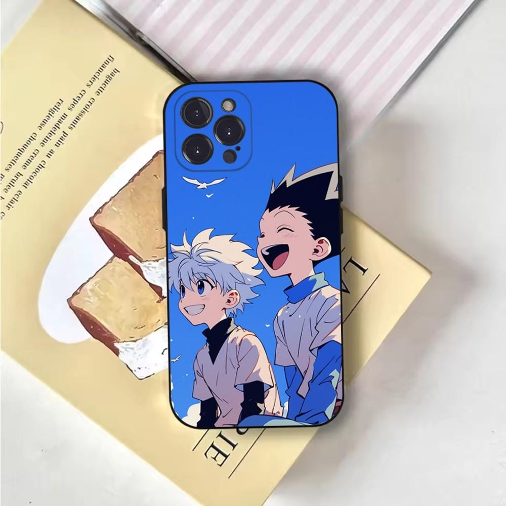 Аниме H-Hunter K-Killua Чехол для телефона Чехол для телефона Для iPhone 16,15,14,13,12,11,Pro,X,XS,Max,XR,Plus,Mini Мягкий черный чехол