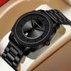 Black Warrior Japanese Movement Watch Men's Business Style Tough Style Stainless Steel Belt Waterproof Watch Quartz Watch