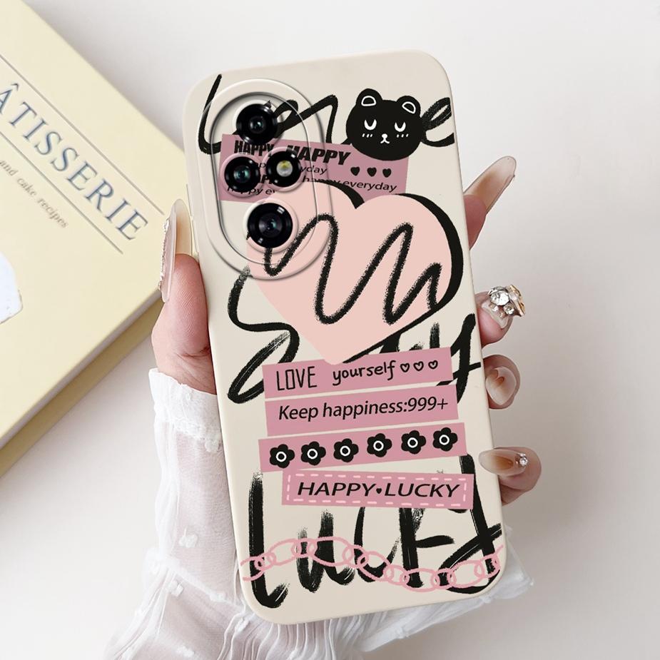 For Honor 200 Pro Case ELP-AN00 Cute Panda Cartoon Cover Shockproof Soft TPU Phone Case For Honor 200 Pro Honor200 Fundas Bumper
