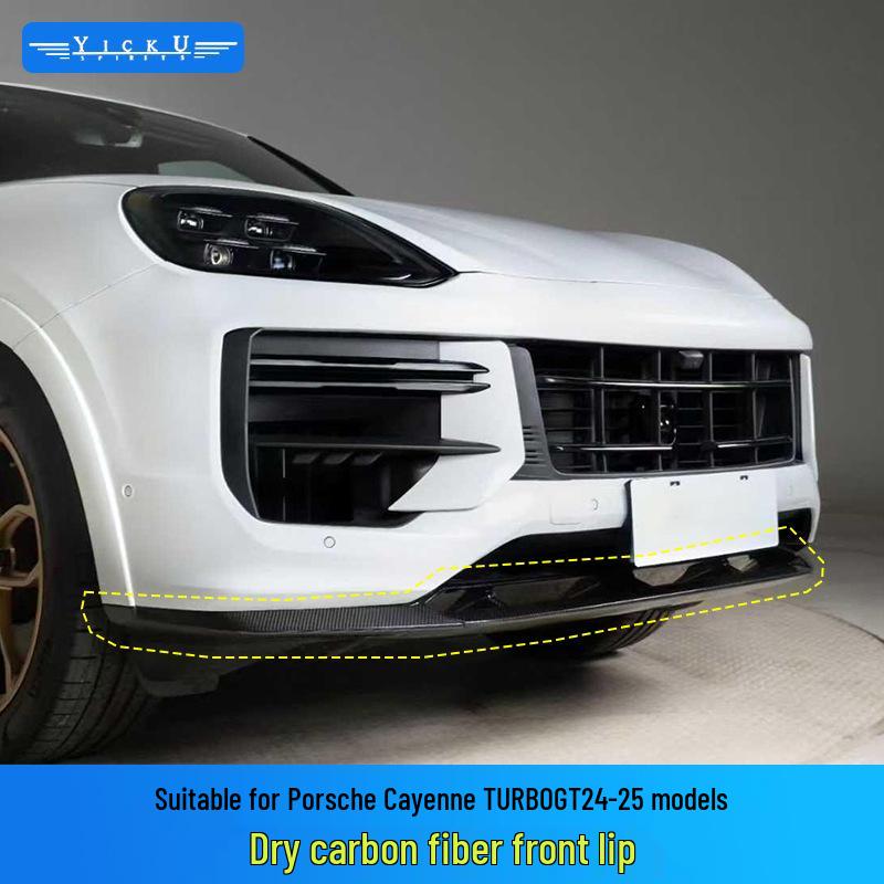 2024 Porsche Cayenne Turbo GT Передний сплиттер и губа из сухого углеволокна