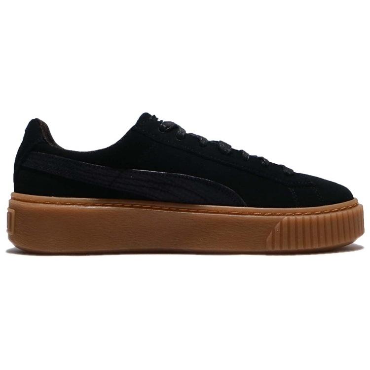 (WMNS) PUMA Suede Platform Animal Low Top Black Women's 365109-01