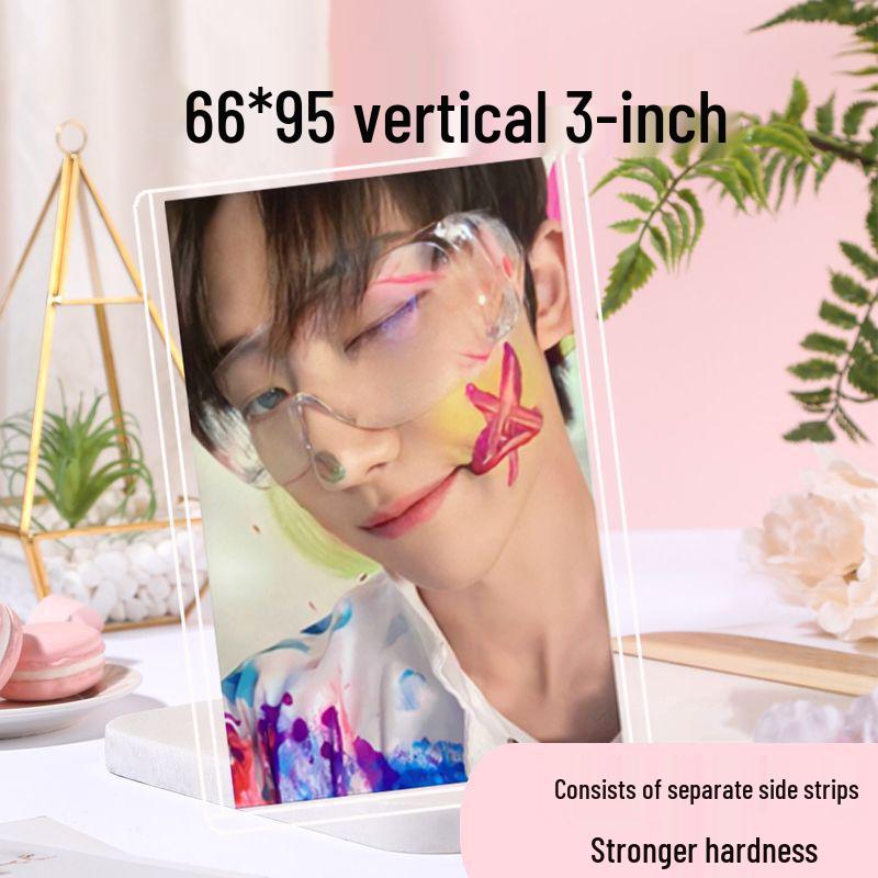 Compact 3-Inch B8 Card Holder: Transparent Protective Sleeve for Polaroid Photos, Free Shipping