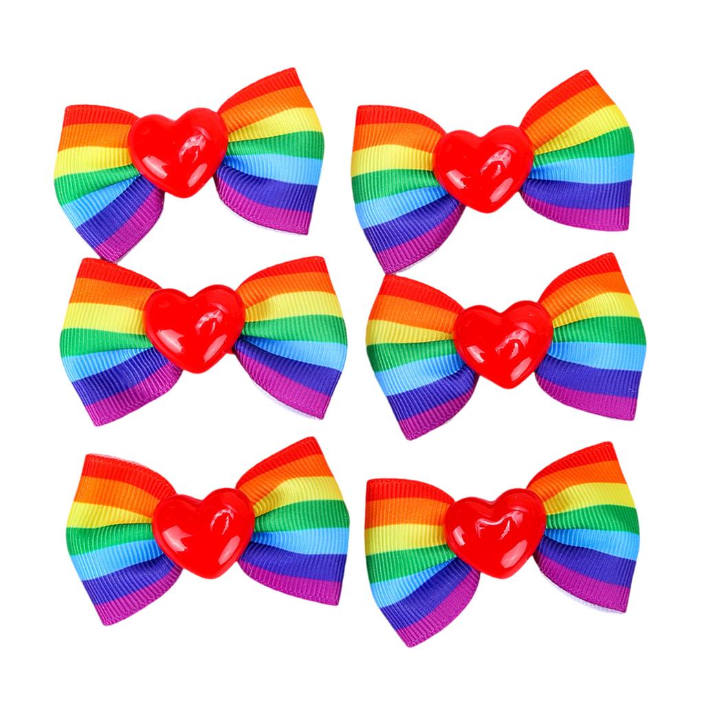 Cute Colorful Bowknot Hair Clip Lovely Ribbon Hair Clip Rainbow Hairpins Barrettes Girls HairPins 2000s Trend