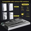 PS5 Slim PS5 Slim Vertical Cooling Stand with 3 Adjustable Air PS5 Controller 2 Controllers Simultaneously Charging Indicator Compatible with Both the