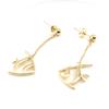 Les Trésors De Lily [I9845] - Позолоченные серьги «Рыба» - 40x15 мм
