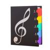 Папка для нот ENN LLC формата А4 пастельно-розового цвета с 12-ярусными карманами легкий футляр для хранения нот на 20 страниц (40 Сторон) (черный)