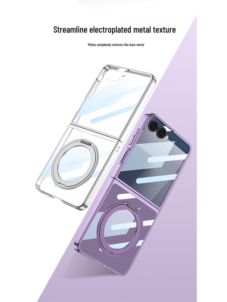 Магнитный прозрачный чехол SAMSUNG Z Flip7 со подставкой MagSafe