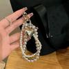 Luxury Pearl Beaded Phone Strap Love Heart Phone Charm Chain Phone Case Keychain  Phone Accessories