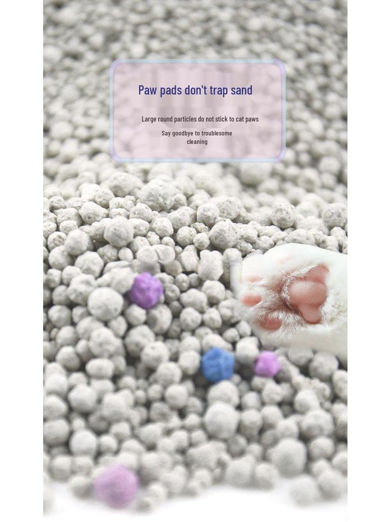 Lemon Scent Cat Litter Deodorizer, Low-Dust Bentonite Sand, Non-Stick, 10 Lbs