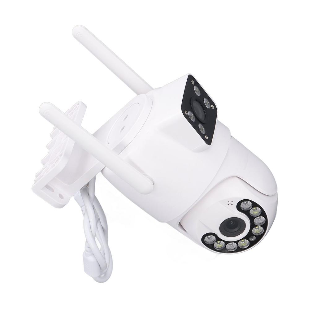 Outdoor Security Camera Dual Lens 2.4GHz WiFi Human Detect Pan Tilt Auto Tracking 2 Way Audio Night