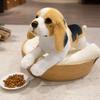Simulation Beagle Plush Toy Cute Fluffy Cartoon Stuffed Animal Dog Doll Home Decor Gifts For Kids
