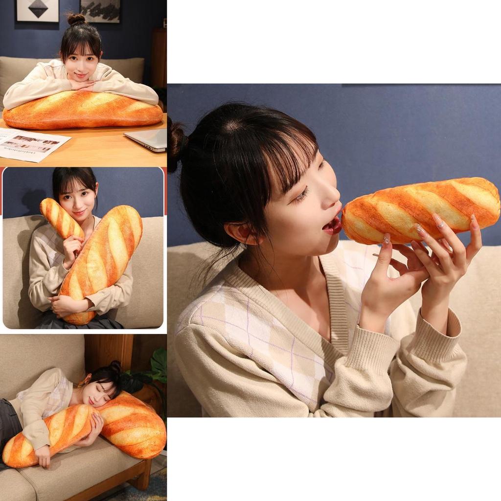 Soft And Plush 3d Simulation Snack Butter Bread Pillow For Office And Bedroom