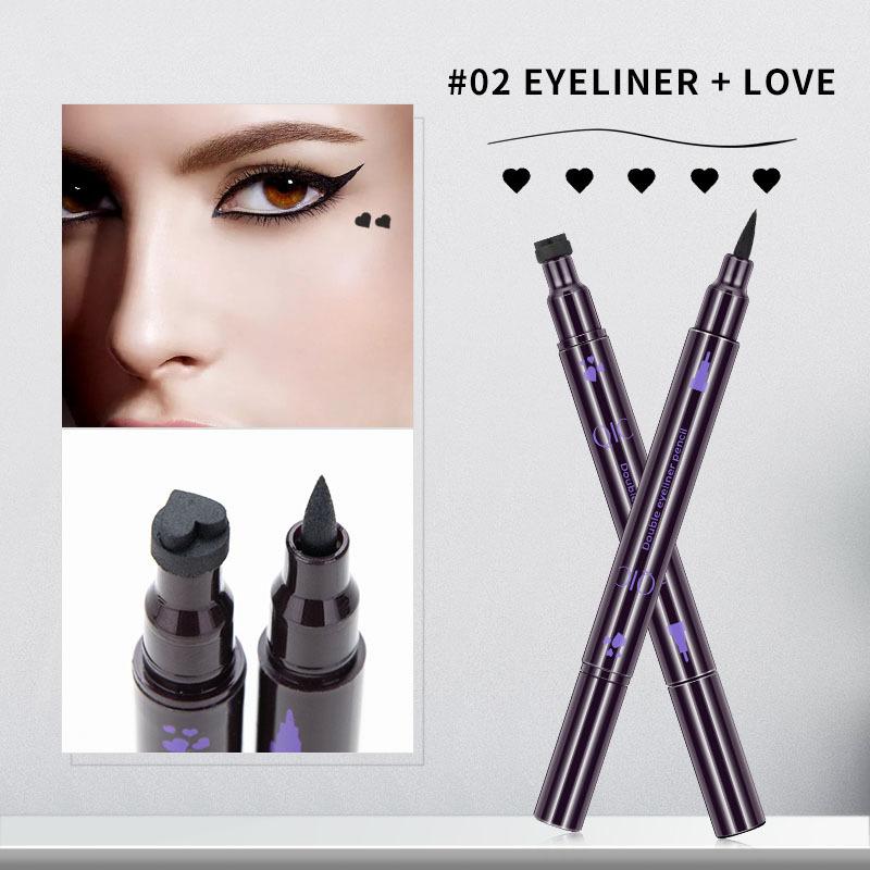 Двусторонняя украшенная подводка для глаз Star Moon, водонепроницаемая, быстросохнущая, долговечная, для макияжа, не размазывается, подводка для глаз
