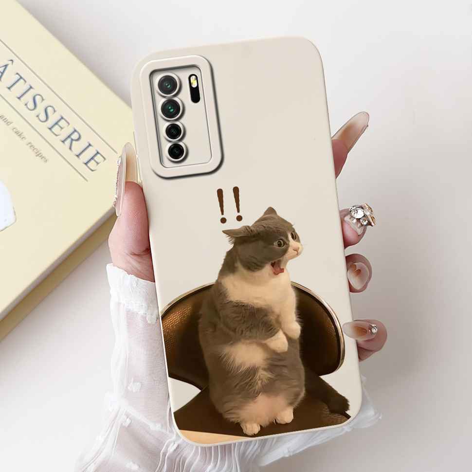 Для Huawei Nova 7 SE CDY-AN00 Мягкий Силиконовый Модный Чехол с Цветами Для Huawei Nova7 SE Nova 7se 6.5" Милый Мультяшный Защитный Бампер