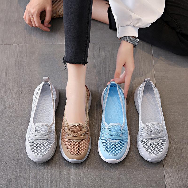 Set Feet Lazy Shoes Hollow Summer Casual Women's Shoes New Casual Shoes Low-top Flat-soled Walking Shoes
