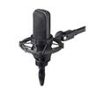 Audio-Technica AT4033a Side-Address Cardioid Condenser Microphone, XLR, Shock Mount Included, Black