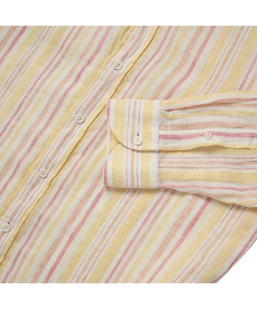 PRODESHIRT Malta Striped Linen Shirt (Pink)