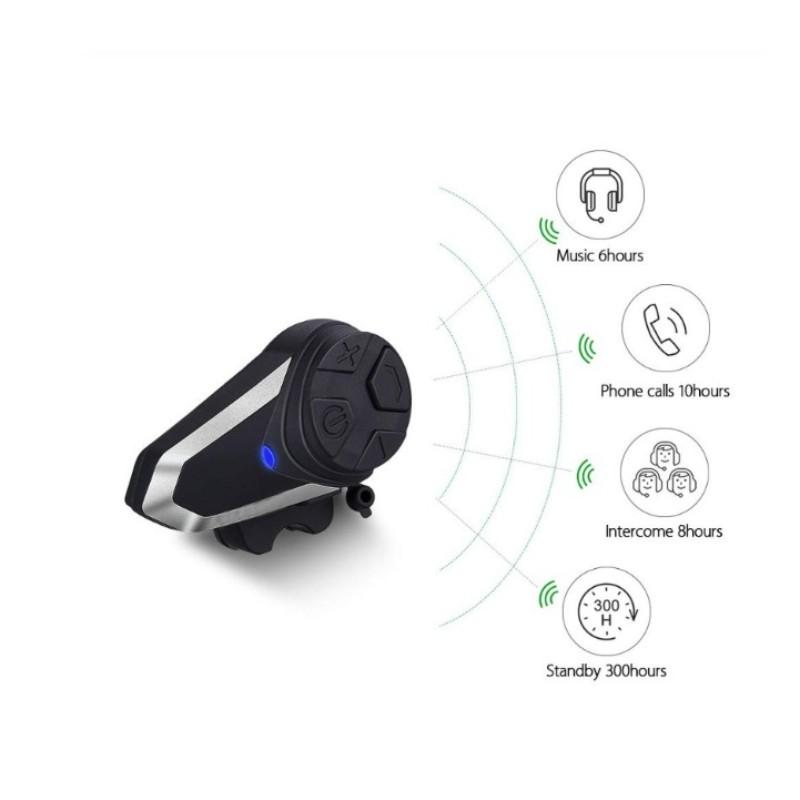 Waterproof Bluetooth Headset BT-S3 Motorcycle Helmet for 2 Riders Intercom