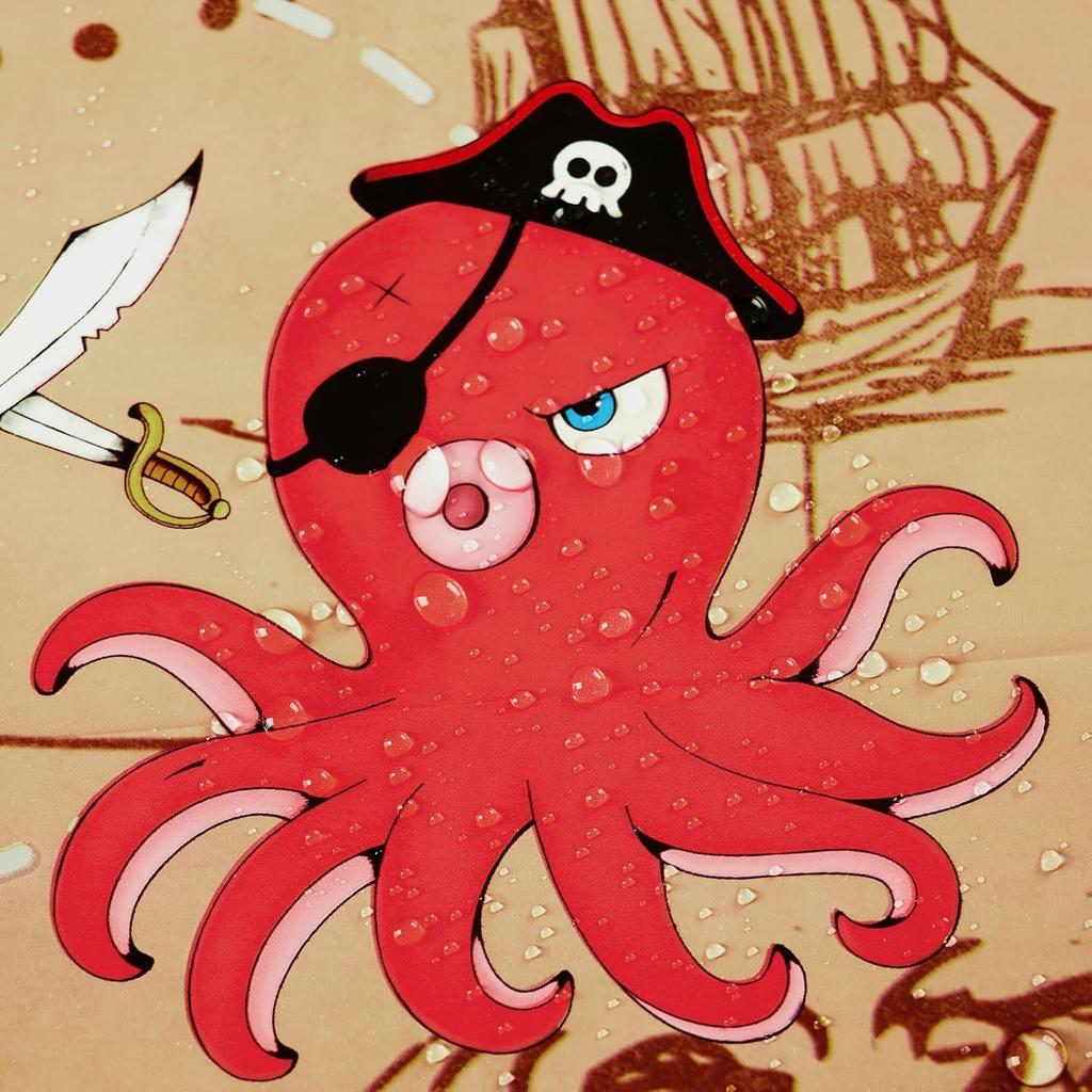 WERNNSAI Pirate Party Tablecloth - 2 Pack 54'' x 108'' Pirate Party Supplies Disposable Island Treasure Map Tablecover Nautical Adventure Theme