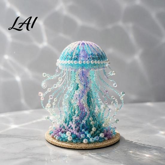 Jewelry Making Supplies for Kids Beaded Ocean Animal DIY Kit 3D Octopus Shark Craft Full Tool Kit Beading Handmade Sea Animals Bead Art Project