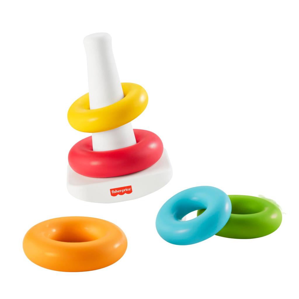 Fisher-Price Swinging Tower (Eco) - Colorful Educational Toy for Babies and Toddlers, Ages 6 Months and Up, GRF09