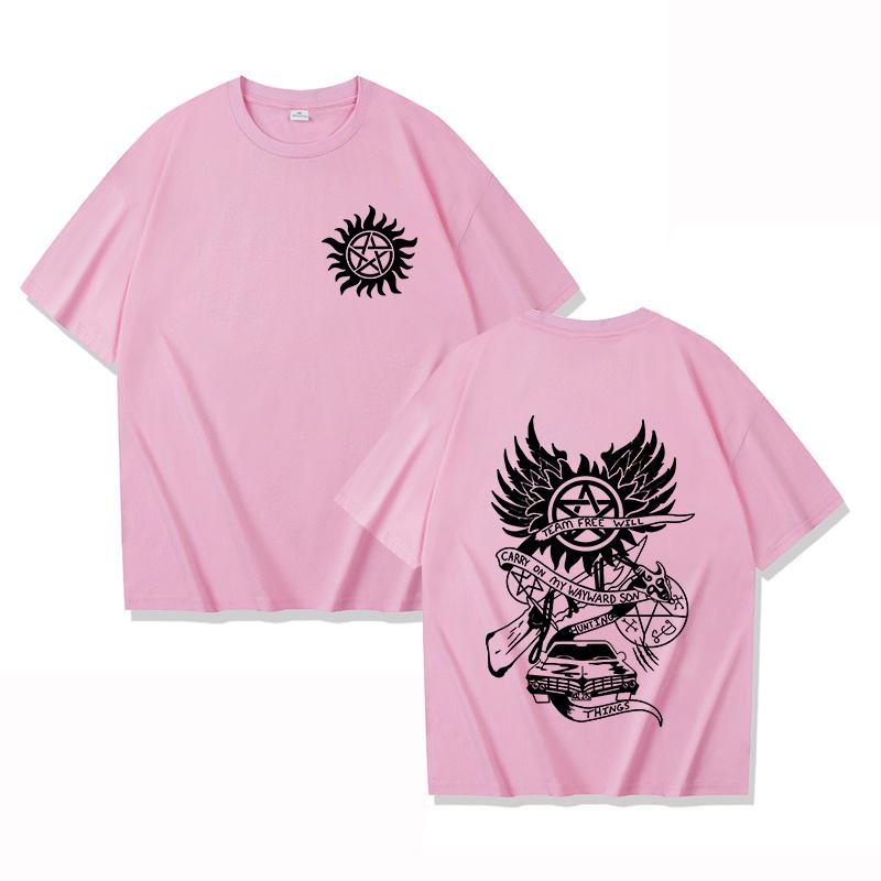 New Fuuny Supernatural Printed Unisex Men's and Women's Fashion Short Sleeve Personality Casual Summer Tops Tees