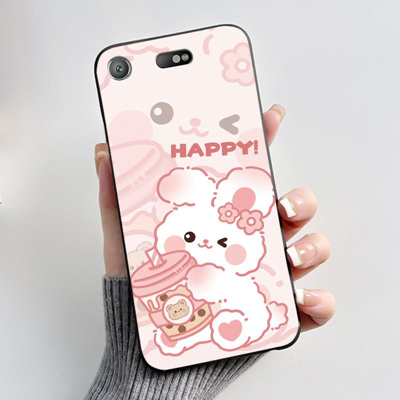 Popular Anime Lucky Printed Case For Sony Xperia XZ1 Compact/Xperia XZ1 mini G8441 SO-02K Anti-scratch Silicone Black Case Shell