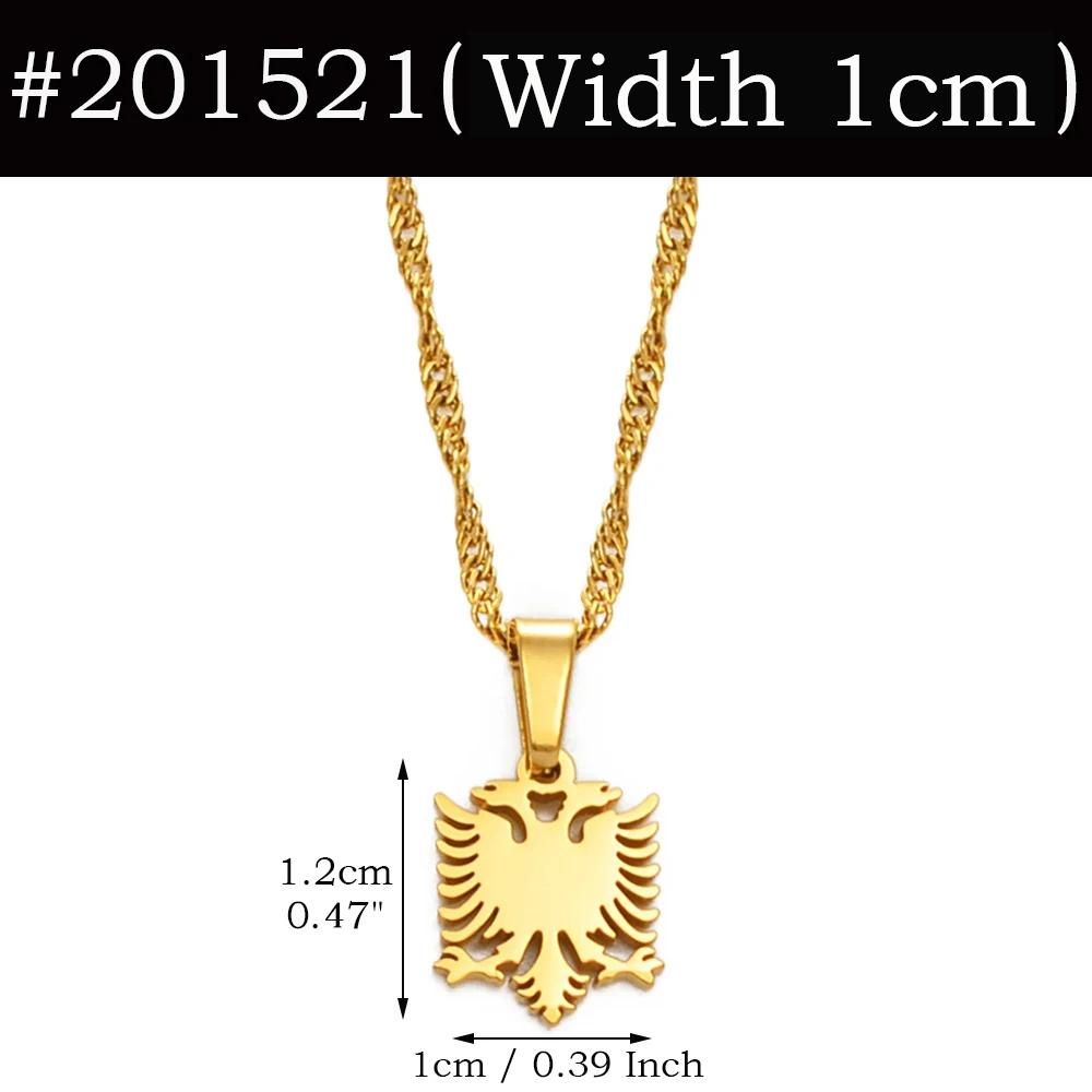 Anniyo 1CM Small Mini Albania Eagle Pendant Necklaces Gold Color/Silver Color Jewelry Ethnic for Women Girls @201521