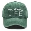 Регулируемая бейсболка с принтом "MOM LIFE", белая надпись, папина шляпа, хлопок, однотонный головной убор, свободная кепка-снэпбек, солнцезащитная шляпа