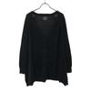 Wool Long Sleeve V Neck Knit Cardigan S Black Women Used