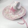 Pink Cowgirl Hats Glitter Sequins Star Decorations Rave Cowboy Hat with Cow Print Adult Size Cowboy Hats for Party
