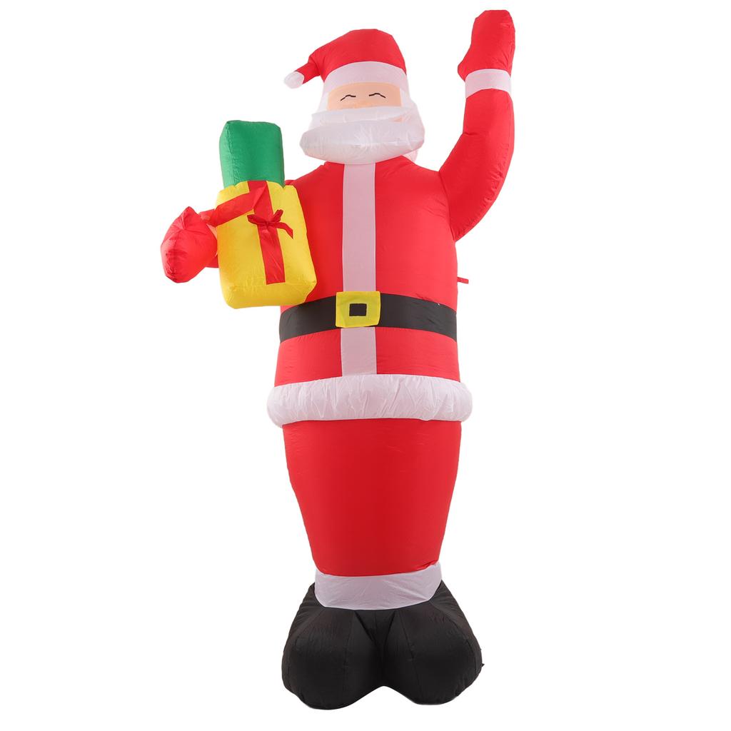 Надувная рождественская модель старика с подарочным пакетом в руке, светодиодный растущий надувной рождественский человечек для