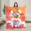 Cute Mouse Diddl Plush Flannel Throw Blanket for Kids  Soft Warm Bedspread for Home Decor Birthday Gift