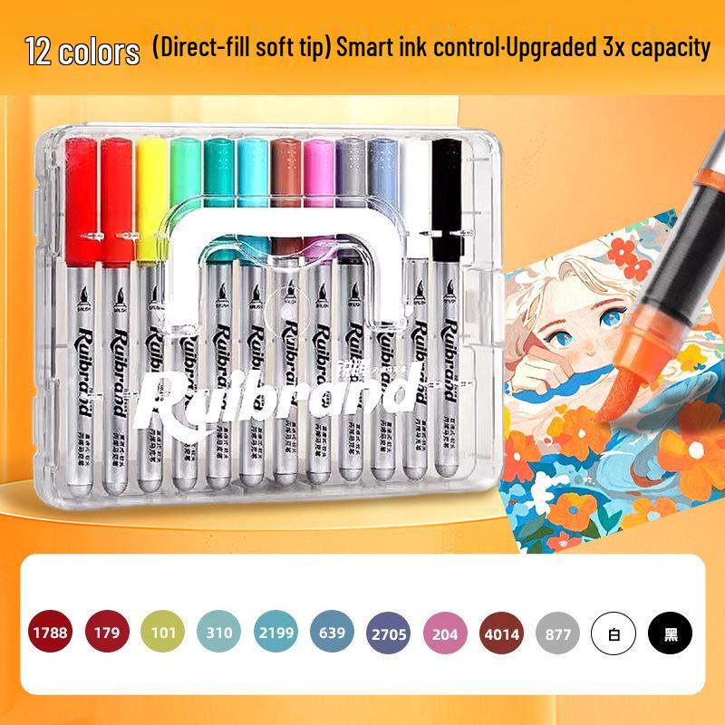 Полупрозрачный акриловый маркер с мягким наконечником для слоев, DIY-арта, детских граффити и рисования в начальной школе.