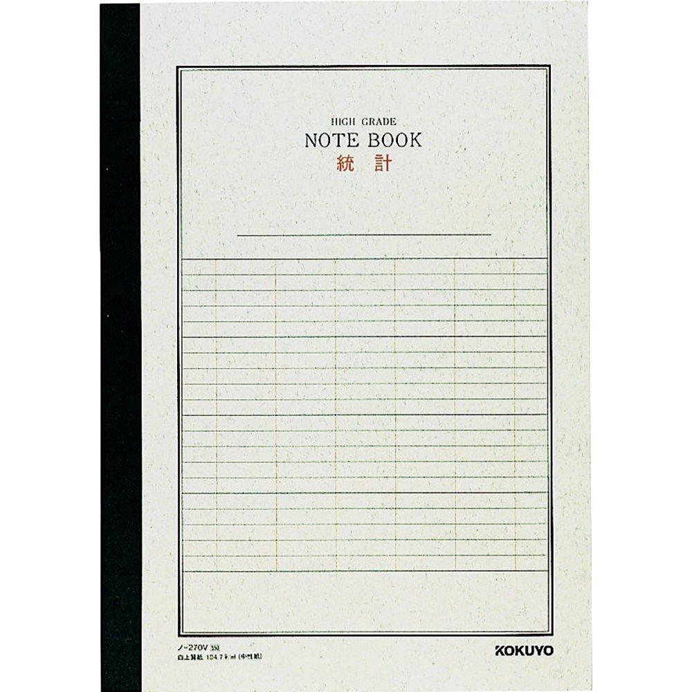 KOKUYO Notebook Statistical A4 Vertical Lines 7 40 Sheets No-270V