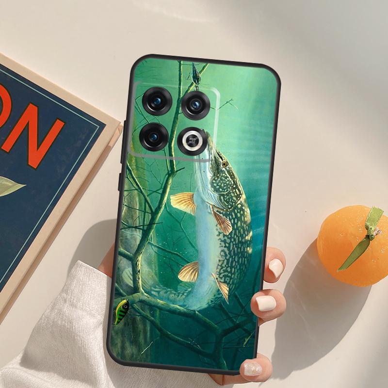 Pike Fish Fishing Bait Case For OnePlus 13T 10T 10R 12R 13R 15 13 12 11 10 9 Pro Nord CE 5 2 3 4 Lite N20 N30 Cover