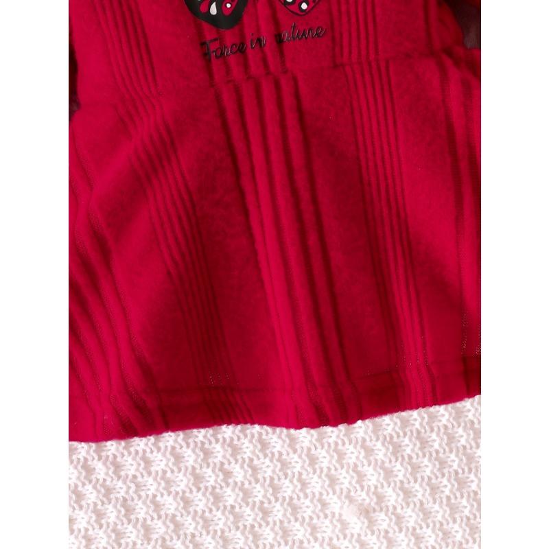 Two-Piece Girl Sweet and Gentle Spring/Autumn New Butterfly Print Letter Hoodie Sweatshirt and Pants Set, Perfect for Outdoor, Knit