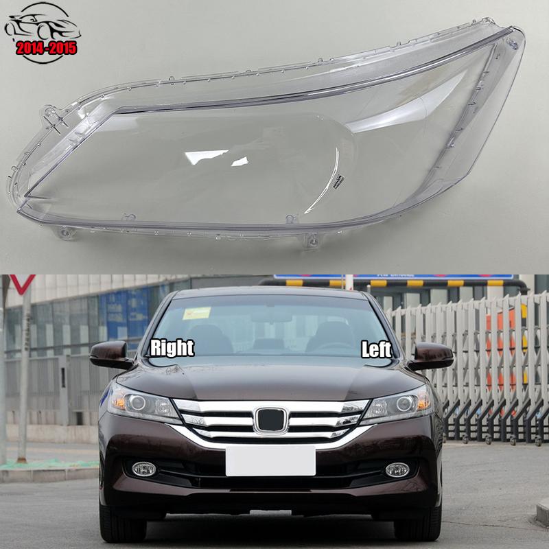 For Honda Accord 9th Gen 2014 2015 Transparent Lampshade Lamp Shade Front Headlamp Shell Headlight Cover Lens Plexiglass