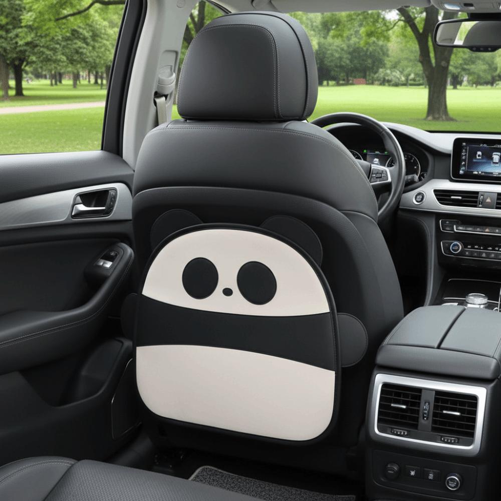 Cartoon Design Car Seat Back Cover Leather Protective Auto Anti Kick Mat Rear Seat
